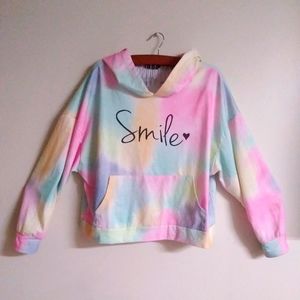 "Smile" Tie-Dye Hoodie from Shein